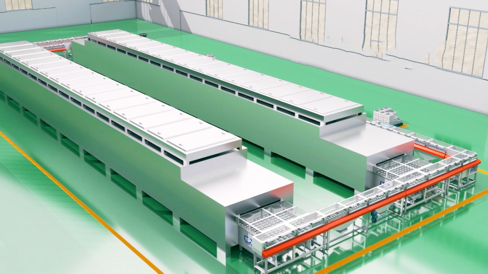 锂电池材料窑炉外轨线